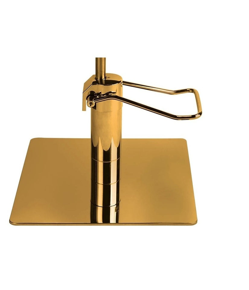 Ayala Holly G1 P-7 Scaun de Coafor Negru cu Cusături Fine Negre și Bază Pătrată Aurie