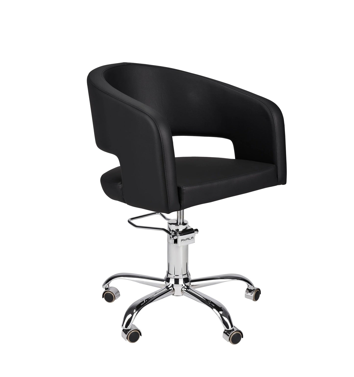 Ayala Zoe 01 P-7 Scaun de Coafor Negru cu Bază pe Roți