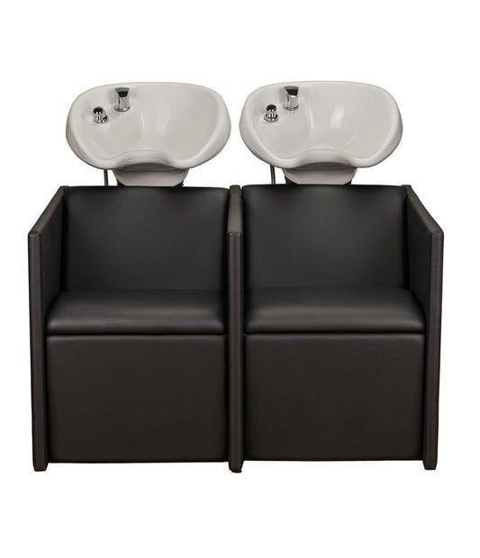 Ayala Luna P-7 2-Locuri Unitate de Spălare cu Chiuvetă Albă