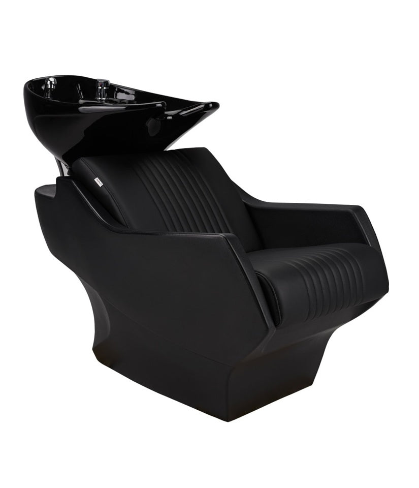 Ayala Techno P-7 Unitate de Spălare Neagră cu Cusături Verticale și Chiuvetă Neagră