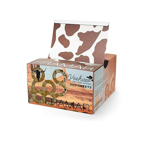 Framar Yeehaw – Set 500 Folii de Aluminiu Pre‑Tăiate și Embosate pentru Șuvițe Profesionale