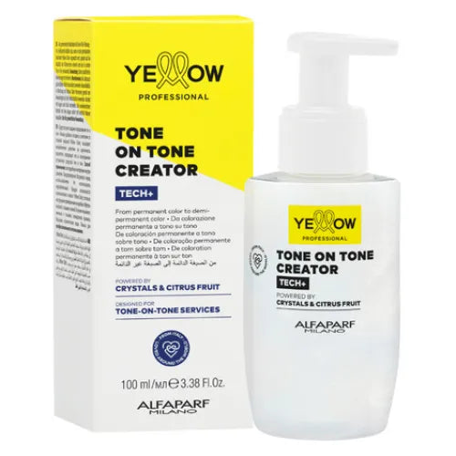 Alfaparf Yellow Tone-On-Tone Creator Tech + 100ml – Transformă Vopseaua Permanentă în Colorare Ton Pe Ton cu Precizie