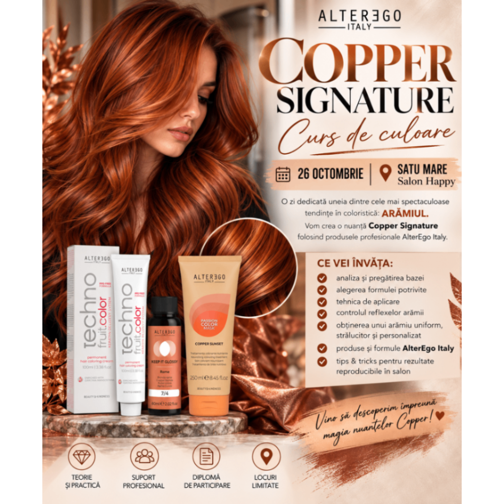 Alterego COPPER SIGNATURE – Curs de coloristică AlterEgo Italy/ Eterrnal Beauty