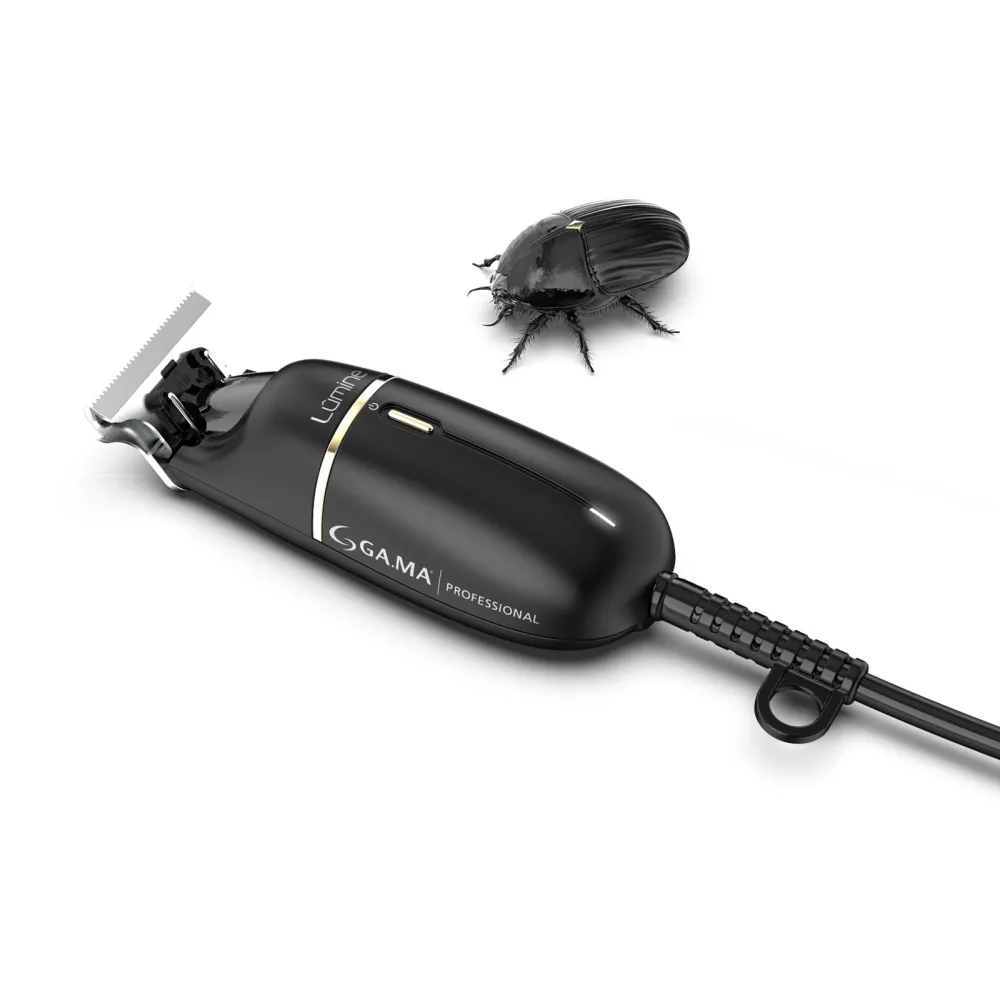 GA.MA Beetle Lumine Trimmer Profesional – Mașină de Contur cu Lamă Pro Sinterizată 5800 rpm Cord/Cordless Autonomie 90