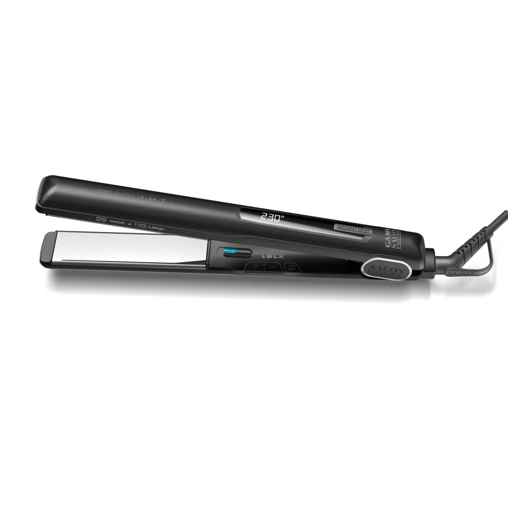 GA.MA G-Style Oxy-Active IHT Long Placă Profesională De Întins Părul Cu Plăci Silk Chrome Lungi Tehnologie Oxy-Active