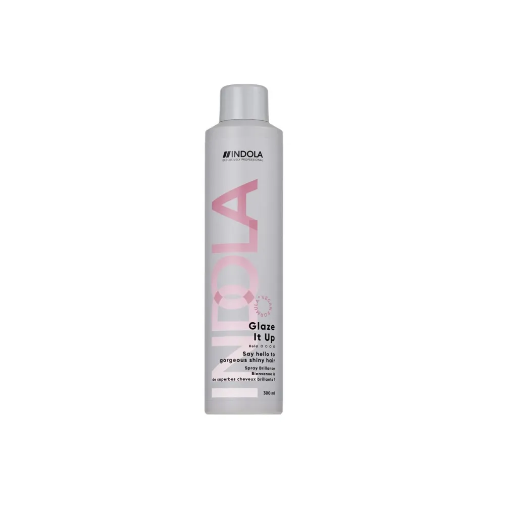 Indola Glaze It Up Shine Spray 300ml – Spray Profesional pentru Strălucire Instantă Protecție Termică și Anti-Frizz