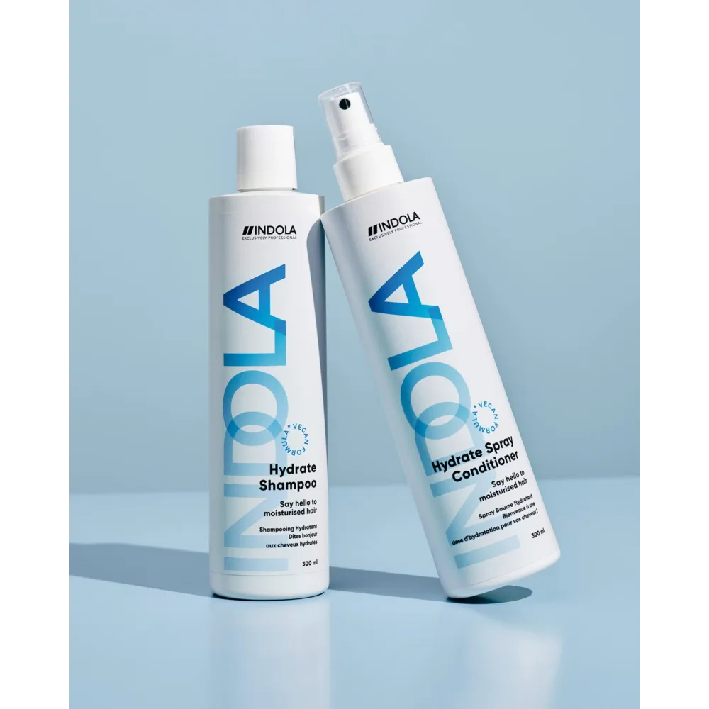 INDOLA Hydrate Spray Conditioner – Balsam Leave-in Hidratant cu Acid Hialuronic și Pantenol pentru Păr Uscat și Fragil