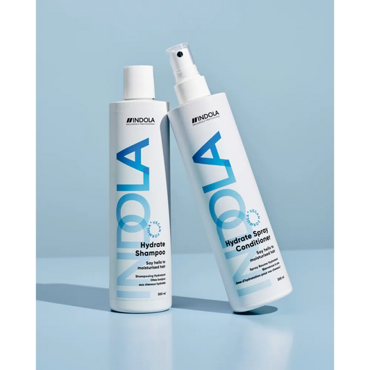 INDOLA Hydrate Spray Conditioner – Balsam Leave-in Hidratant cu Acid Hialuronic și Pantenol pentru Păr Uscat și Fragil