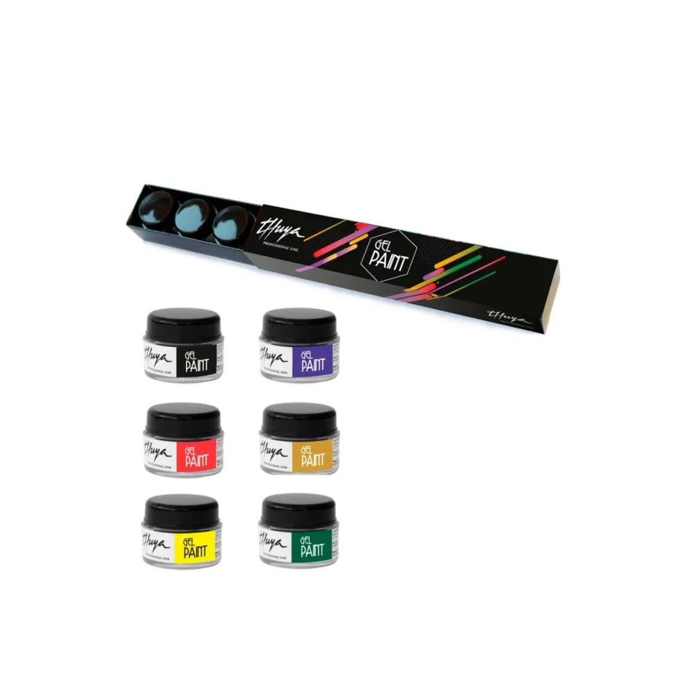 Kit De 6 Geluri De Pictura Thuya Gel Paints Model B - Manichiură / pedichiură