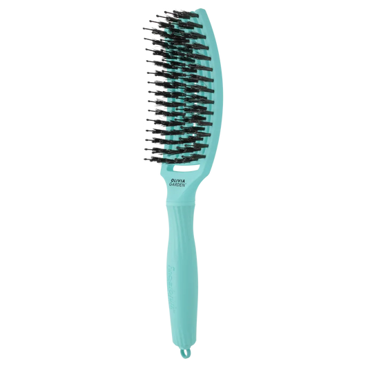 Olivia Garden FingerBrush Combo Medium Mint – Perie Profesională pentru Descurcare Netezire și Volum - Păr