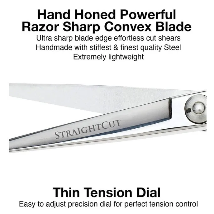 Olivia Garden StraightCut 5.75” – Foarfecă Profesională de Tuns cu Design Ergonomic Lamă Ultra-Ascuțită și Tăiere