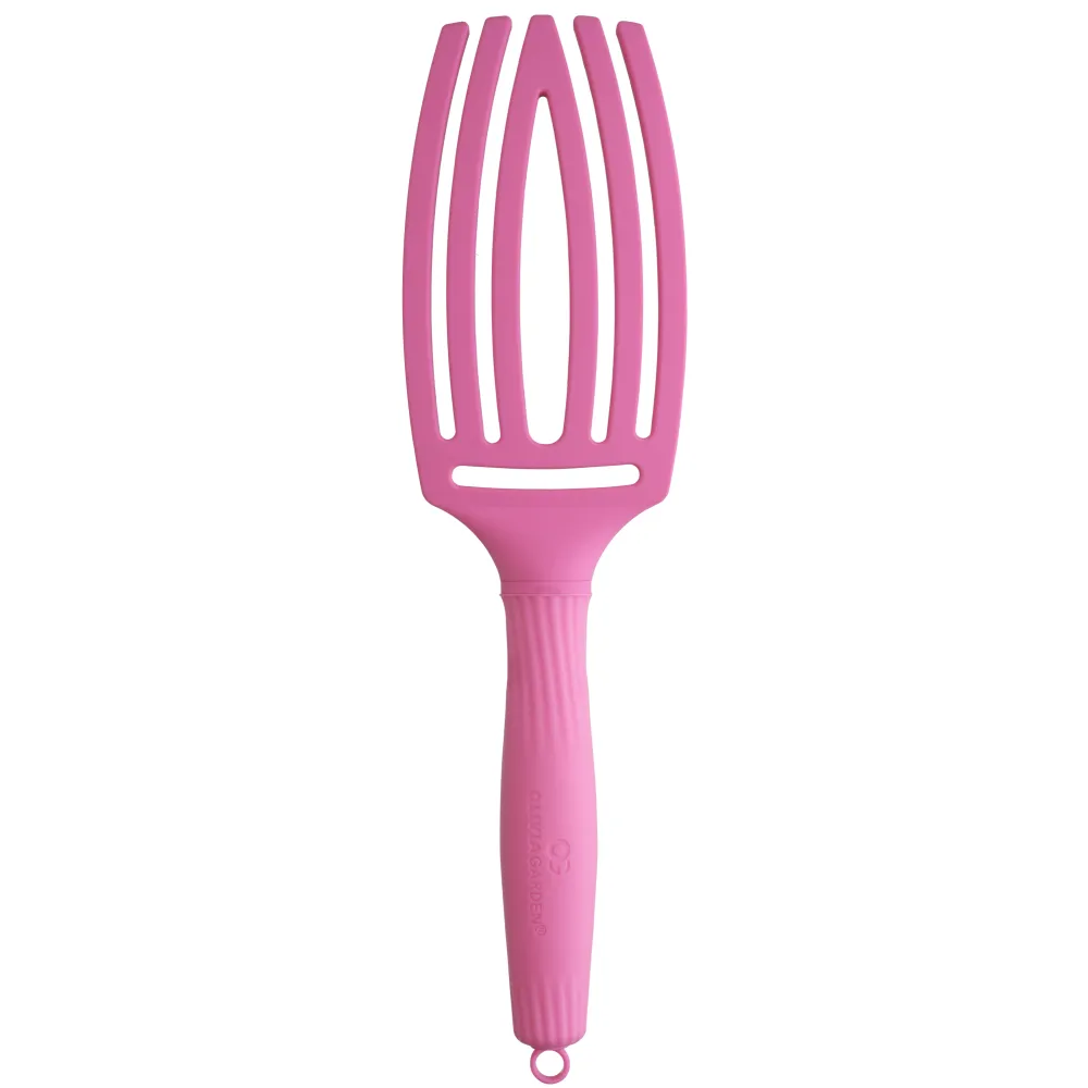 Perie Profesională Curbată Din Păr De Mistreț Și Nailon Olivia Garden Fingerbrush Boar&Nylon ThinkPink 2024 Bubble