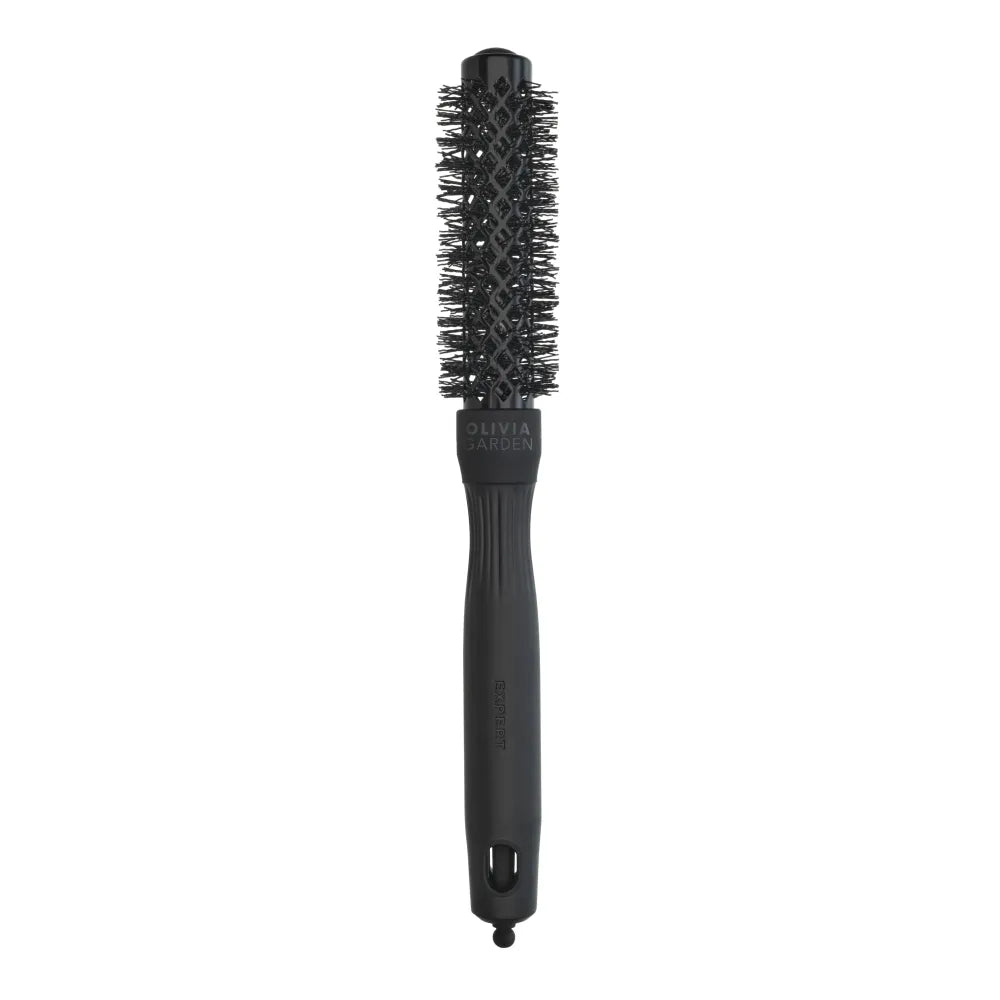 Perie termică rotundă Olivia Garden Expert Blowout Shine 20mm Black Label bară ceramică cu turmalină peri ondulați