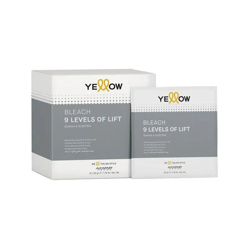 Pudră Decolorantă Albă Yellow Decolorant - Deschide 9 Tonuri Protecție & Strălucire - 50 g - Păr