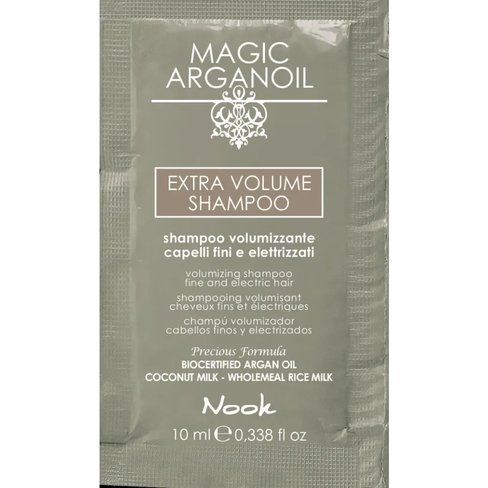 Șampon Pentru Extra Volum Nook Magic Argan Oil Extra Volume mostră 10ml - Păr
