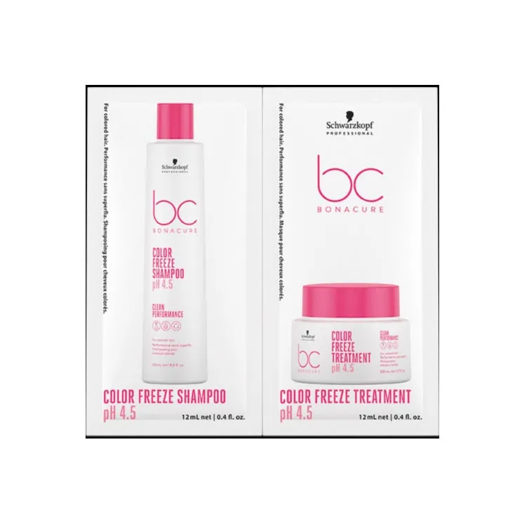 Set Duo Șampon Si Balsam Schwarzkopf Professional Bonacure Clean Performance Color Freeze 2x12ml - Păr