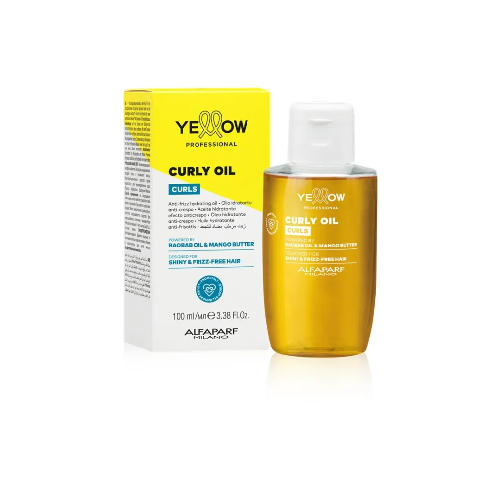 Yellow Professional Curls Ulei pentru Păr Cret– Hidratare Intensă Strălucire Naturală și Anti-Frizz Personalizabil