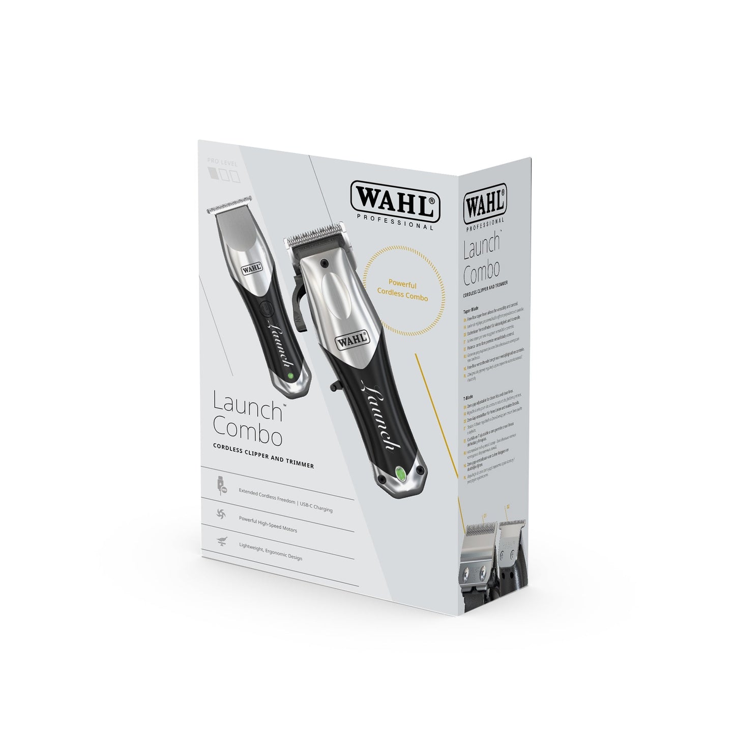 Wahl Launch Combo – Set Profesional Mașină de Tuns + Trimmer fără Fir