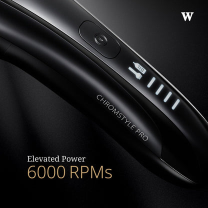 Wahl ChromStyle Negru PRO – Mașină de Tuns Profesională cu Motor Controlat Digital și Lamă de Înaltă Precizie