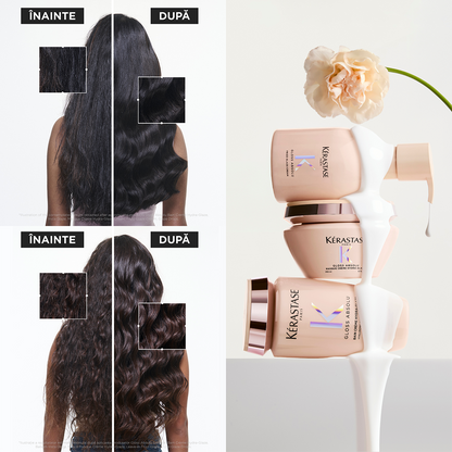 Kérastase Gloss Absolu Masque Crème Hydra‑Glaze – Mască Hidratantă pentru Păr Gros și Electric, Strălucire Intensă & Catifelare 200 ml