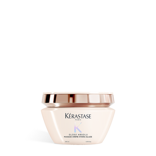 Kérastase Gloss Absolu Masque Crème Hydra‑Glaze – Mască Hidratantă pentru Păr Gros și Electric, Strălucire Intensă & Catifelare 200 ml