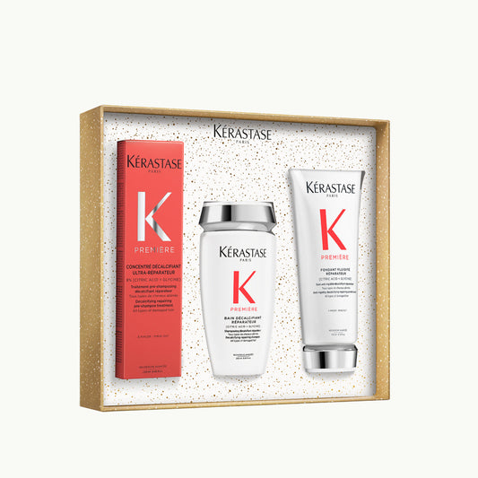 Kérastase Première Fondant Holidays 2025 – Set Cadou Reparare & Decalcifiere: Concentré 250 ml + Bain 250 ml + Fondant 200 ml
