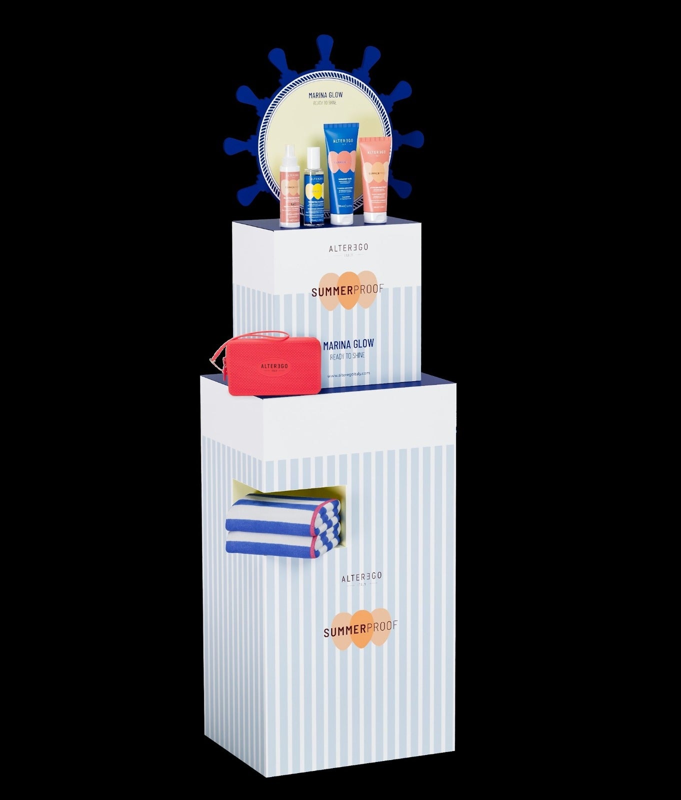 AlterEgo Expo Solari 2026 – Stand de Expunere din Carton pentru Prezentarea Produselor