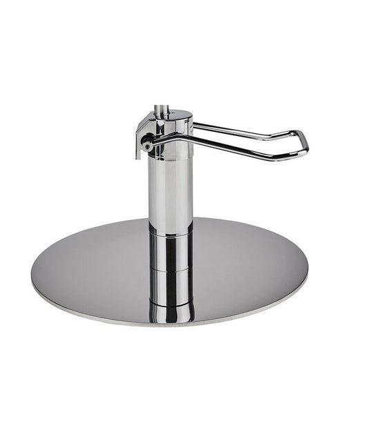 Ayala Gio 01 – Scaun de Coafor Maro cu Bază Rotundă Argintie