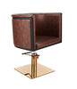 Ayala Gio G1 Scaun de Coafor Maro cu Bază Aurie Pătrată