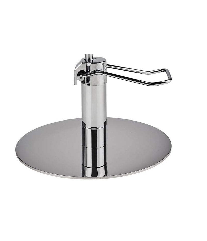 Ayala Globe 01 P-7 Scaun de Coafor Negru cu Cusătură Neagră și Bază Rotundă Argintie