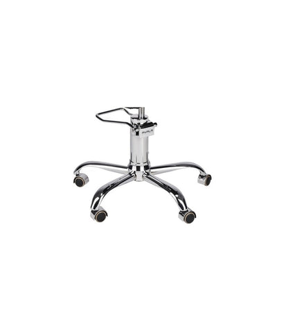 Ayala Globe 01 P-7 Scaun de Coafor Negru cu Cusătură Elegantă și Bază Mobilă pe Roți Argintii