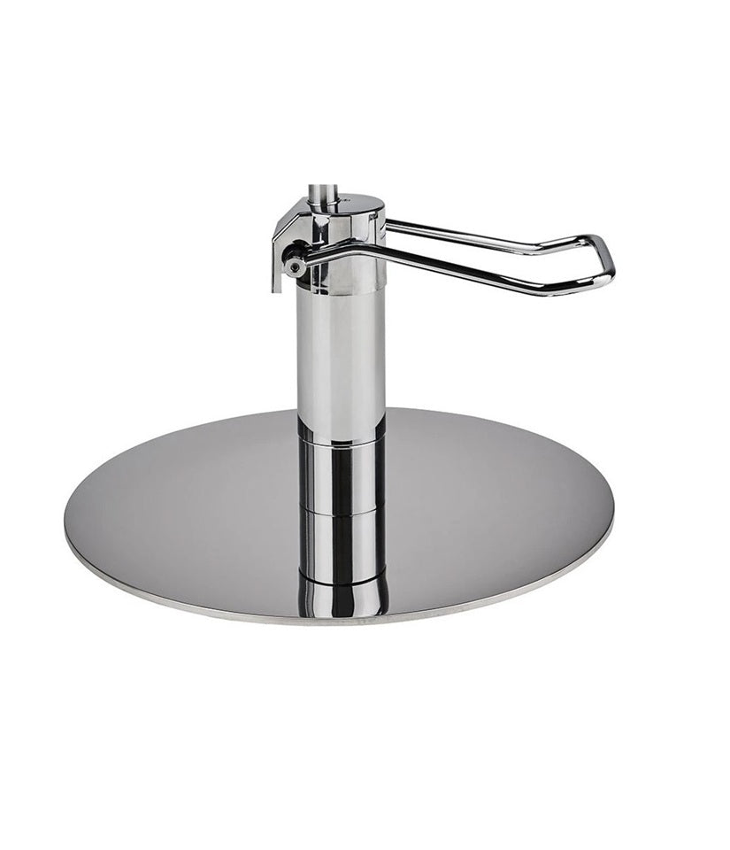 Ayala Holly 01 P-7 Scaun de Coafor Negru cu Cusături Fine Negre și Bază Rotundă Cromată