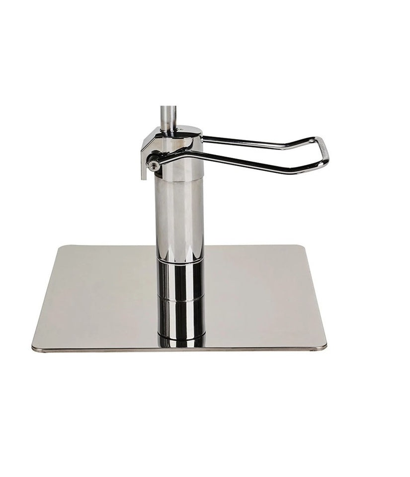 Ayala Holly 01 P-7 Scaun de Coafor Negru cu Cusături Fine Negre și Bază Pătrată Cromată