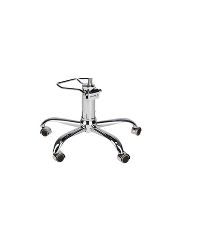 Ayala Holly 01 P-7 Scaun de Coafor Negru cu Cusături Aurii și Bază pe Roti Cromate