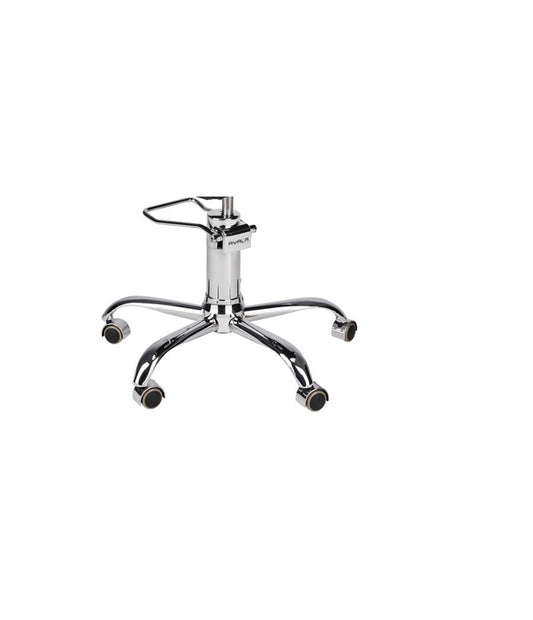 Ayala Holly 01 P-7 Scaun de Coafor Negru cu Cusături Aurii și Bază pe Roti Cromate