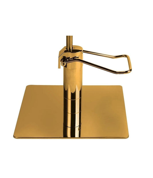 Ayala Holly G1 P-7 Scaun de Coafor Negru cu Cusături Aurii și Bază Pătrată Aurie