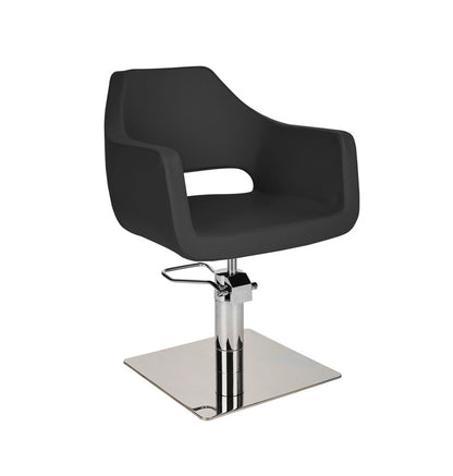 Ayala Marea 01 P-7 Scaun de Coafor cu Bază Pătrată Argintie