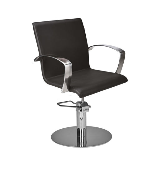 Ayala Partner 01 P-7 Scaun de Coafor cu Bază Rotundă Argintie