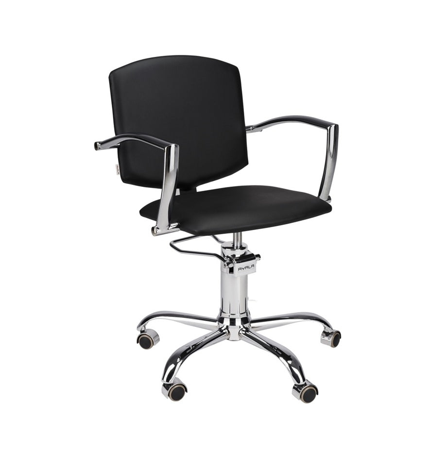 Ayala Pako 01 P-7 Scaun de Coafor cu Bază pe Roți Argintii