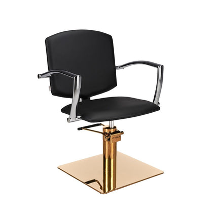 Ayala Pako G1 P-7 Scaun de Coafor Negru cu Bază Pătrată Aurie