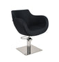 Ayala Thomas 01 P-7 Scaun de Coafor Negru cu Bază Pătrată Argintie