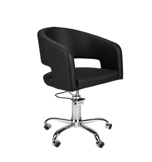 Ayala Zoe 01 P-7 Scaun de Coafor Negru cu Bază pe Roți