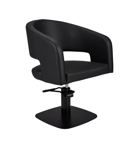 Ayala Zoe C1 P-7 Scaun de Coafor Negru cu Bază Pătrată Neagră