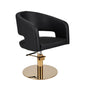 Ayala Zoe G1 P-7 Scaun de Coafor Negru cu Bază Rotundă Aurie