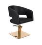Ayala Zoe G1 P-7 Scaun de Coafor Negru cu Bază Pătrată Aurie