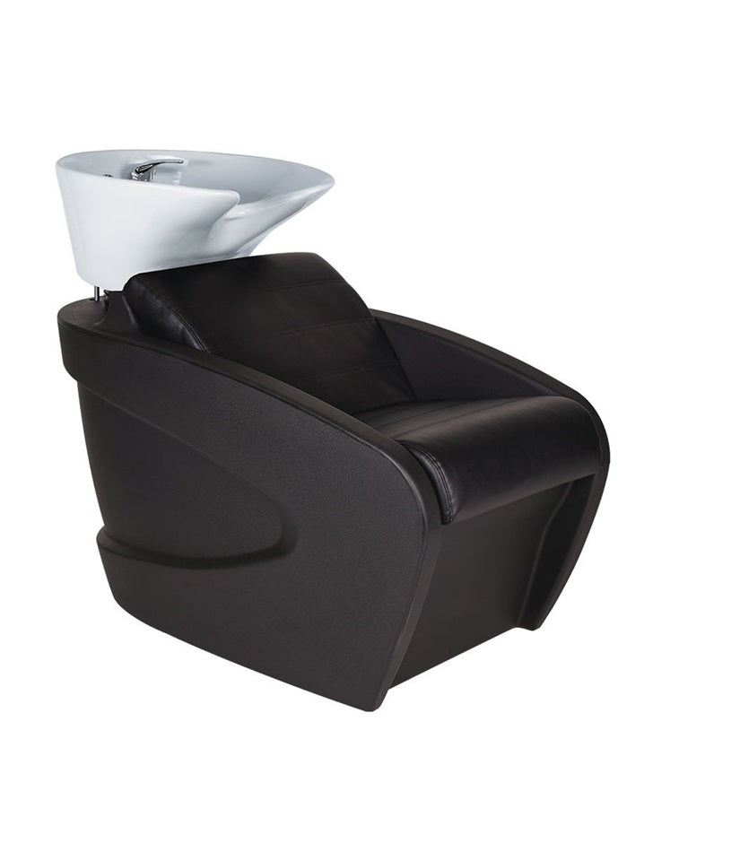 Ayala Vanity P-7  Unitate de Spălarecu Chiuvetă Albă și Carcasă Neagră