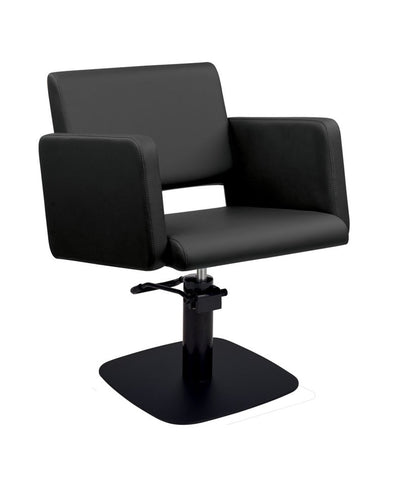 Ayala Lea 01 P-7 Scaun de Coafor Elegant cu Bază Fixă Neagră