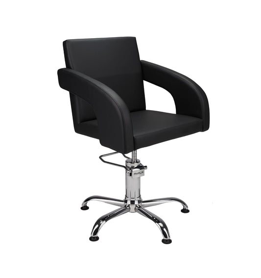 Ayala Tina 01 P-7 Scaun de Coafor Negru cu Bază pe Picioare