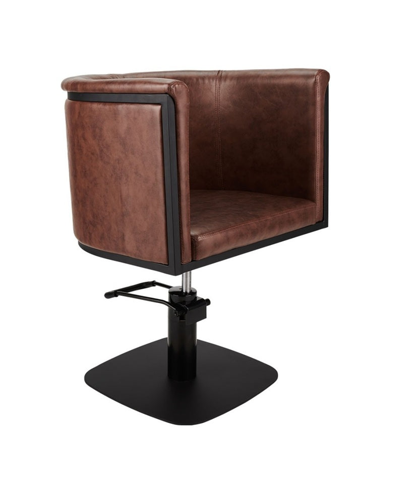 Ayala Gio C1 P-96 Scaun de Coafor Maro cu Bază Pătrată Neagră