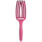 Olivia Garden Fingerbrush Care Iconic Hot Pink M – Perie Profesională pentru Păr cu Peri de Mistreț și Nylon